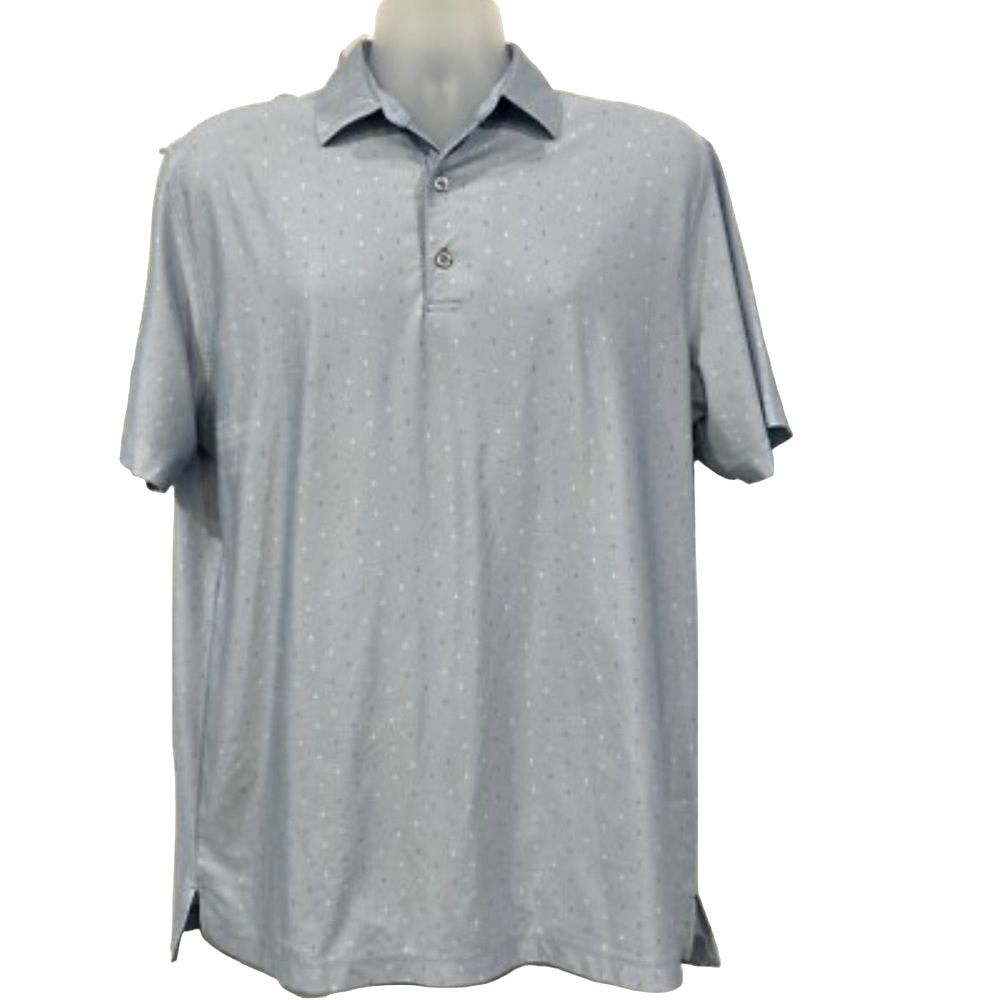 Hickey Freeman Blue Polo Short-Sleeved Performance Golf Shirt
